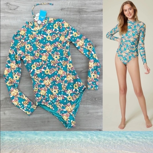 ☀️O’NIELL☀️ MYRTOS LANI DITSY ONE-PIECE SURF BODY SUIT ONE PIECE - Picture 1 of 16